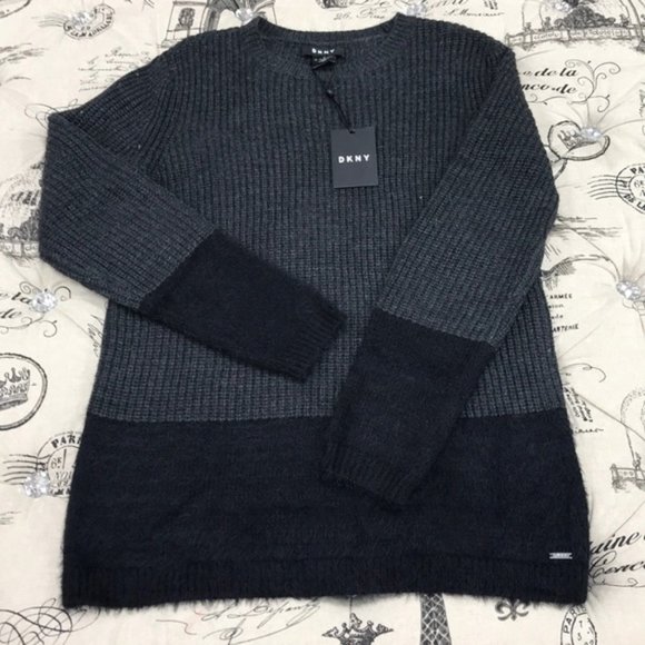 DKNY Faux Fur Hem Sweater - Picture 3 of 8